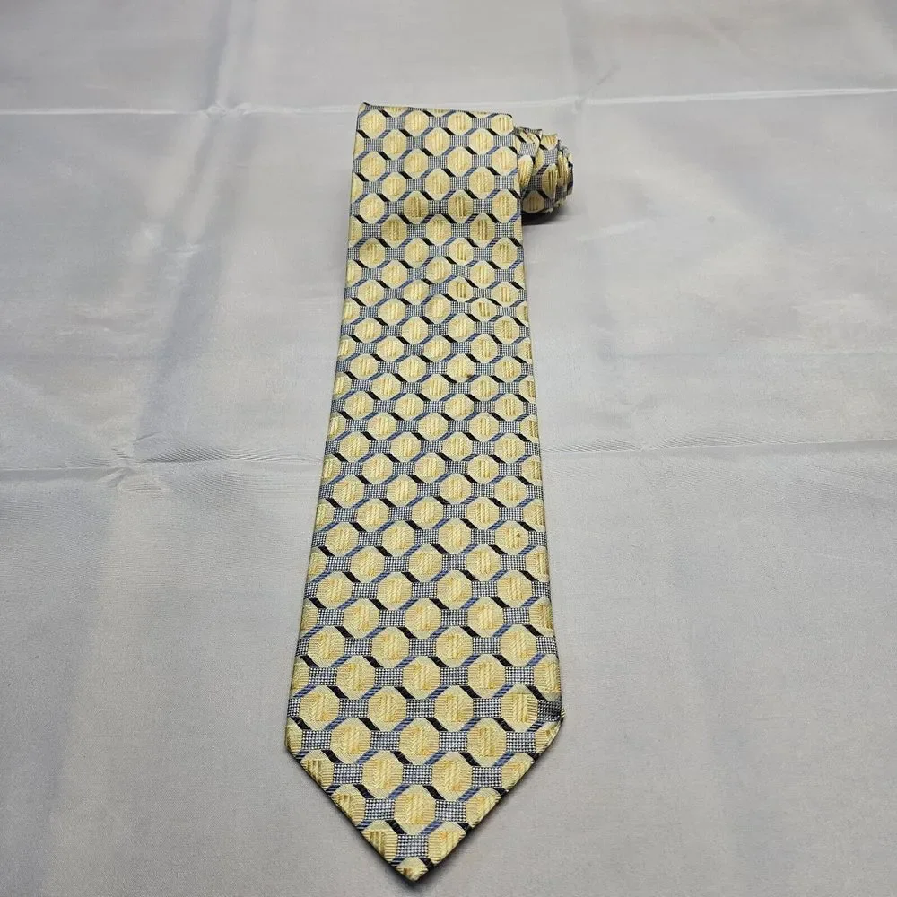 Zanetti Cravatte Mens‎ Italian 57x4 Geometric Design
